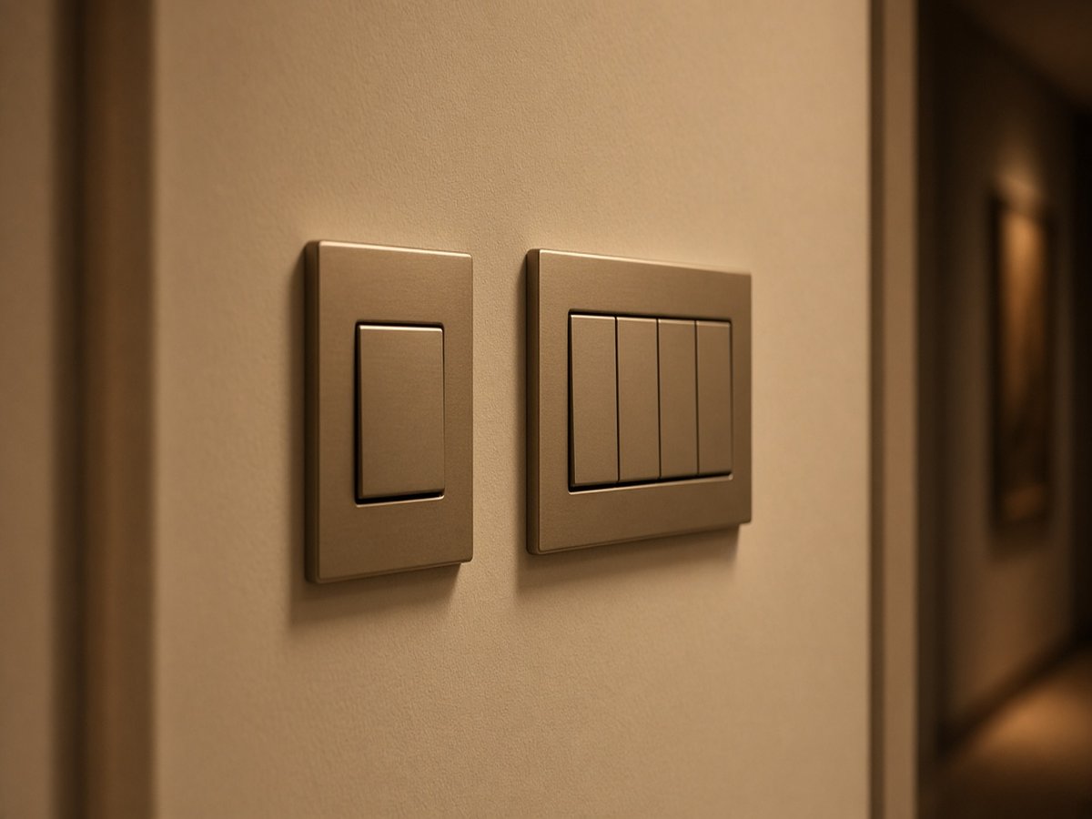 Serie de mecanismos coherente en pasillo de hotel.
