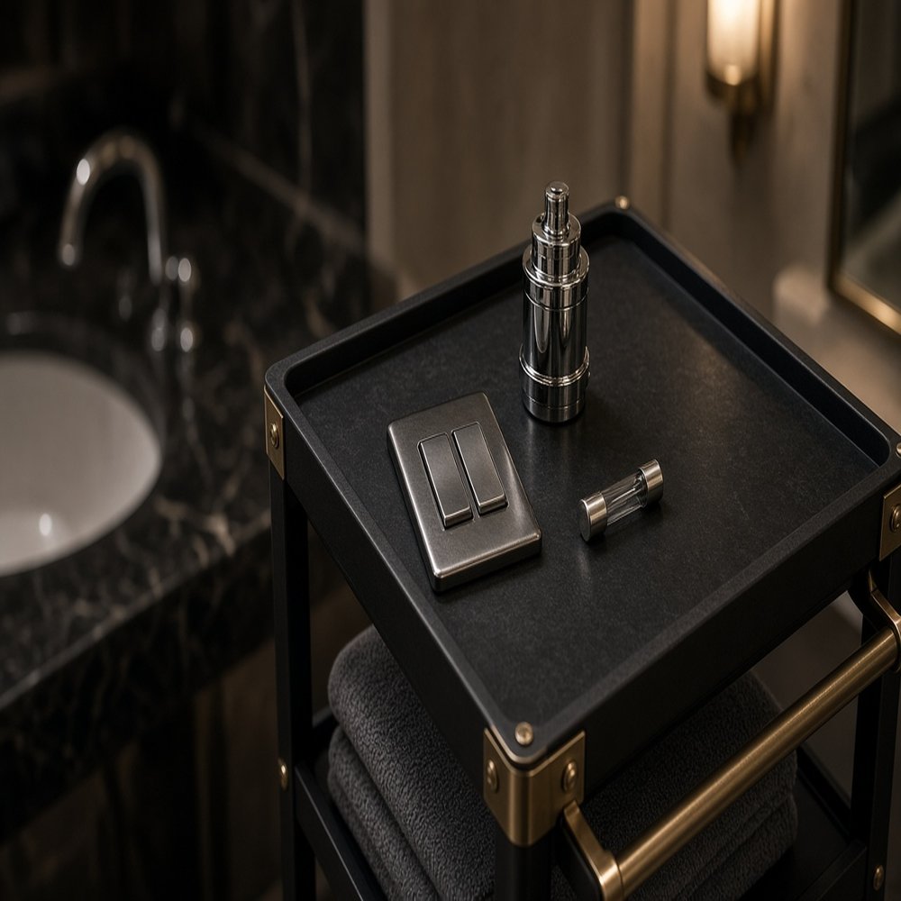 Recambios de mantenimiento hotelero ordenados.